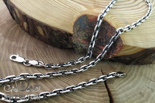 Якорная цепочка (Якорь) с гранями, фото