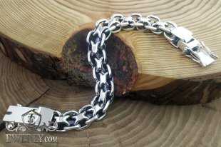 Массивный мужской браслет Фараон из серебра, фото