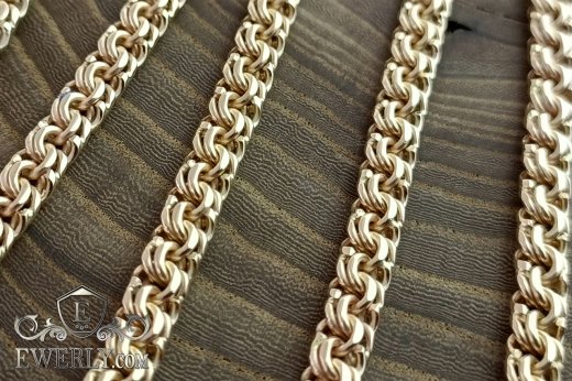 Плетение Бисмарк из золота, фото