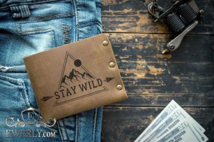 Мужской кожаный кошелек 11080AX, фото