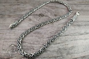 Цепь Лисий хвост из серебра с чернением, фото