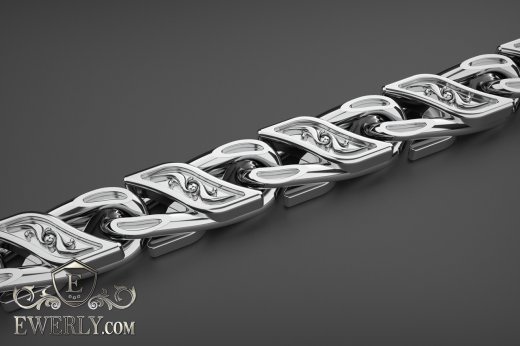 Плетение цепочки из серебра авторское 9, фото