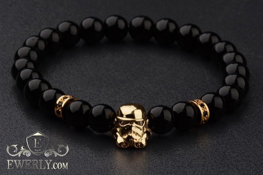 Мужской каменный браслет 123040JC, фото