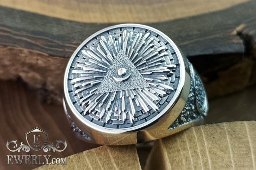 Кольцо с Печатью Шамбалы и знаком АллатРа, фото