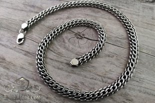 Цепь Кардинал (Итальянка) из серебра с чернением, фото