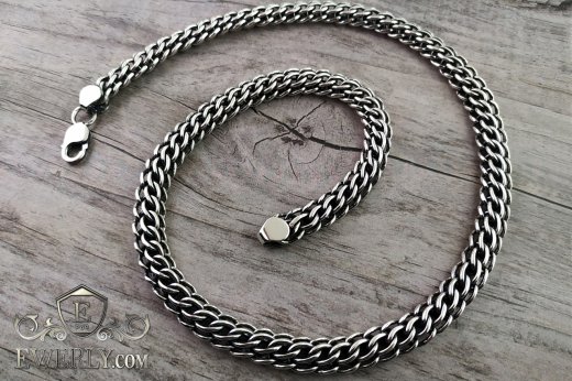 Цепь Кардинал (Итальянка) из серебра с чернением, фото