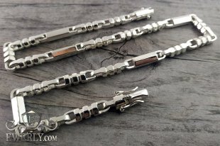 Толстая серебряная цепь, фото