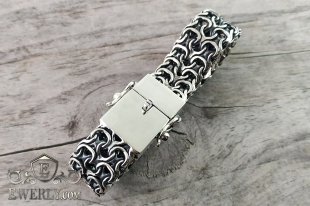 Мужской браслет из серебра Двойной Рамзес, фото