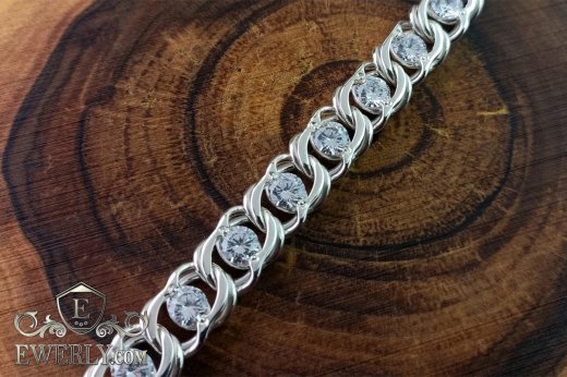 Плетение Арабский бисмарк с камнями, фото