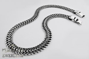 Трактор - Мужская серебряная цепь, фото