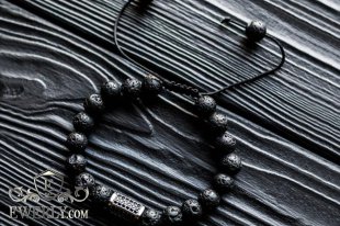 Мужской браслет из вулканического камня 123030WZ, фото