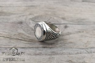 Серебряная печатка мужская - перстень из серебра, фото