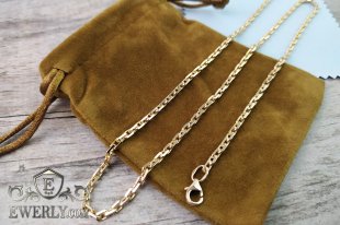 Золотая цепь мужская - якорное плетение, фото