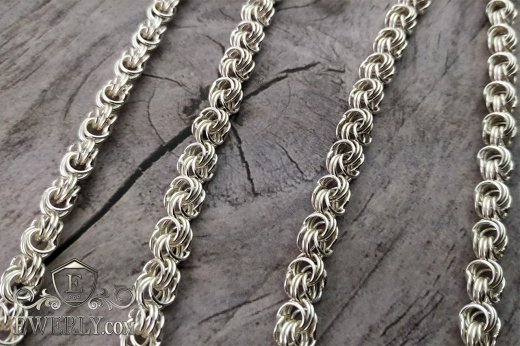 Роза - плетение цепочки, фото